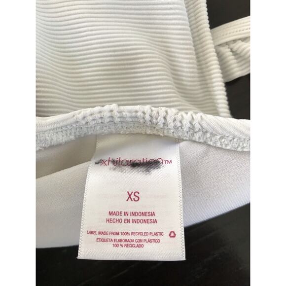 Xhilaration Swim One Piece Swimsuit Ribbed Ruffled Swimwear - Picture 9 of 10